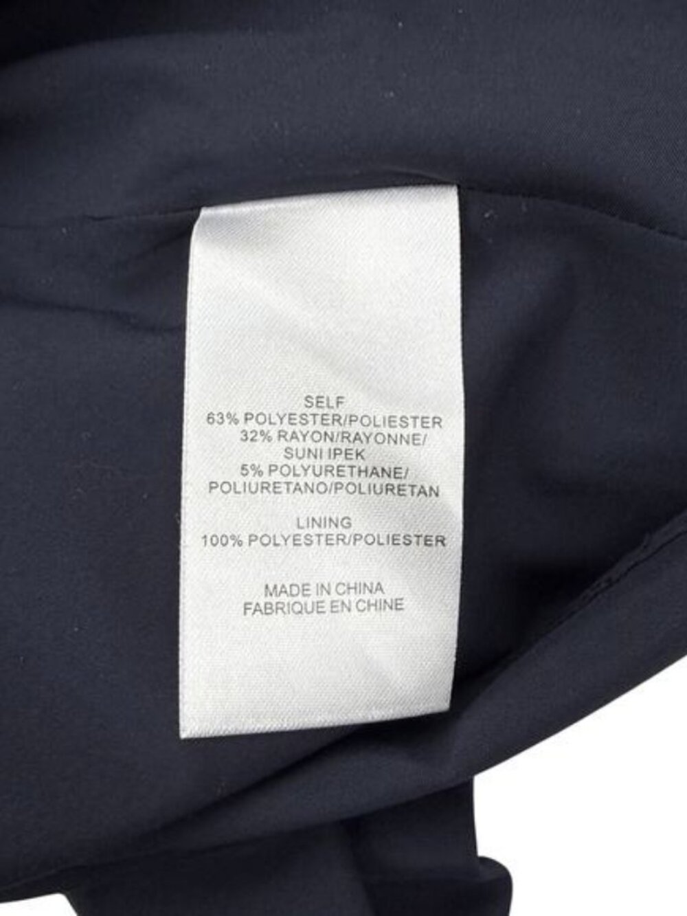 TIBI Felix Split Neck Gathered Blouson Sleeve Pinstripe Dress Size 2 Navy White - Picture 6 of 7